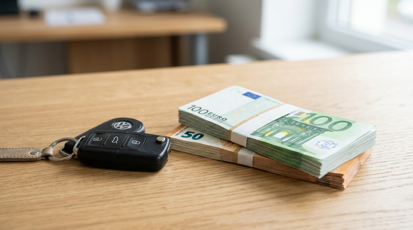 Car keys and banknotes