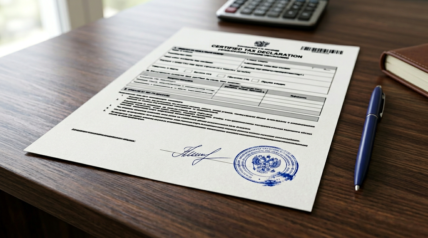 Official government stamp on document